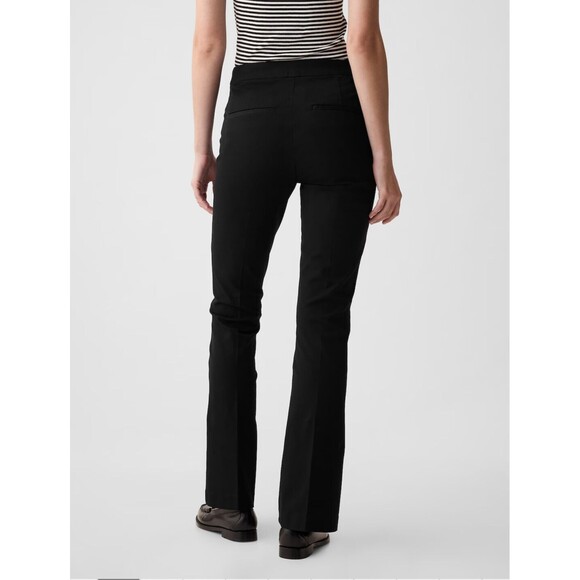 New Gap High Rise Flare Bi-Stretch Black Y2k Boho 70s Pants 12 Tall 36" Inseam - Picture 4 of 12